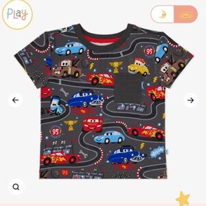 Little sleepies Piston Cup Relaxed Pocket Tee NIB